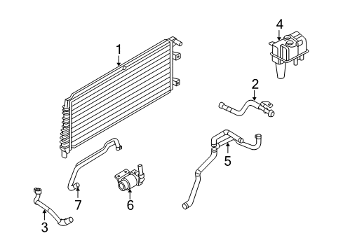 2010 Mercury Mariner Cooling System - Hybrid Component Diagram