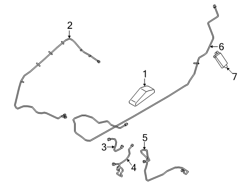 2018 Lincoln Navigator Navigation FM Anten Splitter Diagram for JL7Z-10E928-A