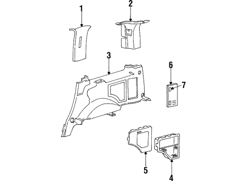 2000 Lincoln Navigator Cover Jack Tan Diagram for YL1Z7845626AAA