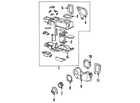 1992 Ford Explorer Blower Motor & Fan Diagram