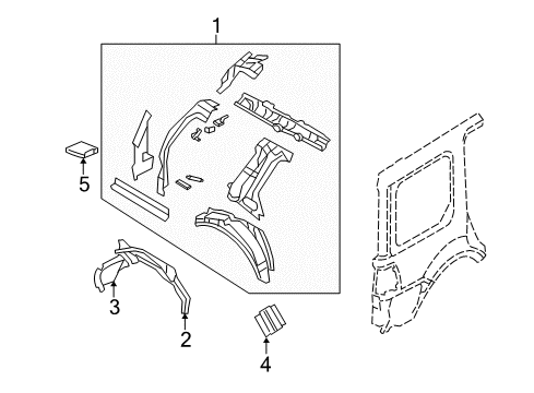 2014 Ford Expedition Insulator - Wheelhouse Diagram for FL1Z-4028083-A