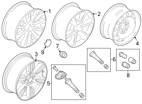 2018 Ford Expedition Wheels Diagram 2 - Thumbnail