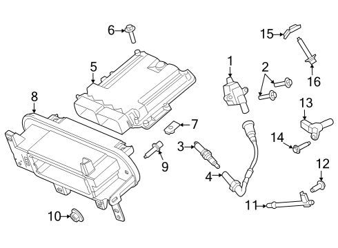 2023 Ford F-250 Super Duty COIL ASY - IGNITION Diagram for PC3Z-12029-AA