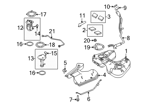 2012 Ford Taurus Fuel Pump And Sender Assembly Diagram for AG1Z-9H307-C