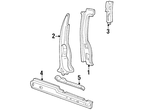 1999 Ford Windstar Reinforcement Diagram for XF2Z-1620402-AA