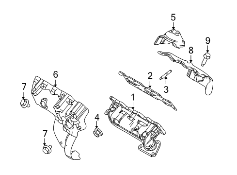 2014 Lincoln MKT Exhaust Manifold Diagram 1 - Thumbnail