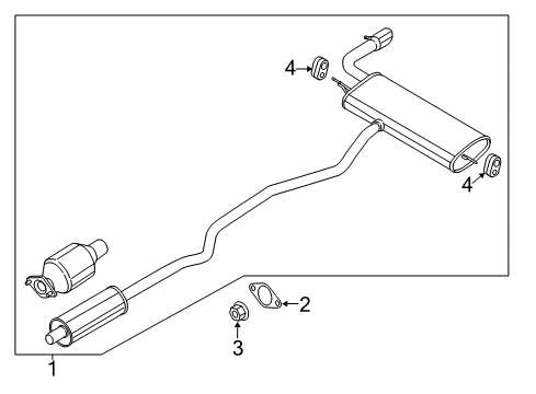 2020 Lincoln MKZ Exhaust Components Diagram