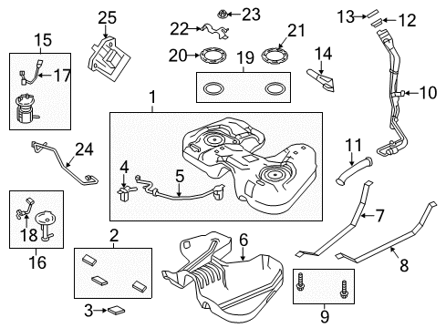 2016 Ford Taurus Sender And Pump Assembly Diagram for DA5Z-9H307-F