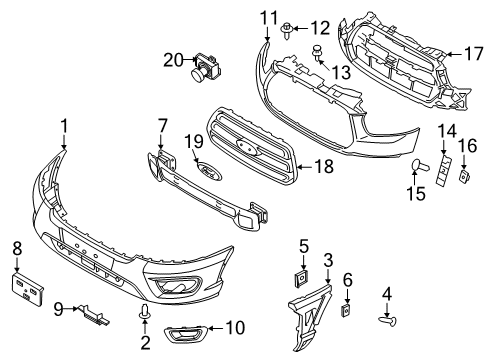 2023 Ford Transit-350 HD Bumper & Components - Front Diagram