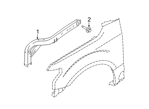 2018 Ford F-150 Inner Components - Fender Diagram