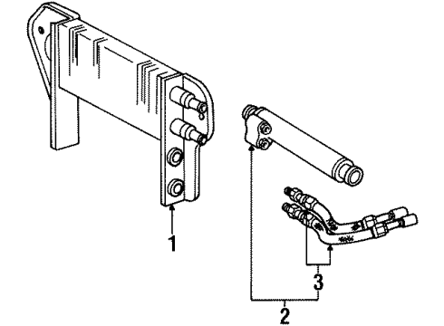 1999 Lincoln Town Car Oil Cooler, Power Steering Oil Cooler Diagram