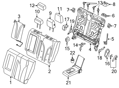 2016 Lincoln MKC Cover - Seat Back Latch Diagram for CJ5Z-78666L75-BC