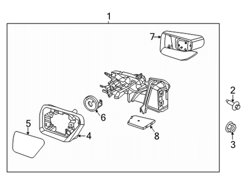 2022 Ford F-150 Outside Mirrors Diagram 5 - Thumbnail