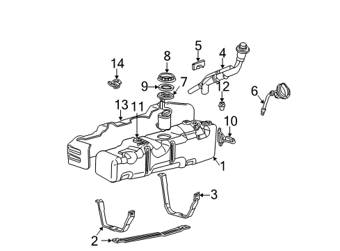 2001 Ford F-250 Super Duty Valve Assembly - Fuel Vapour Diagram for F65Z-9B593-DA