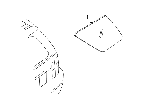 2005 Ford Freestyle Quarter Panel - Glass & Hardware Diagram