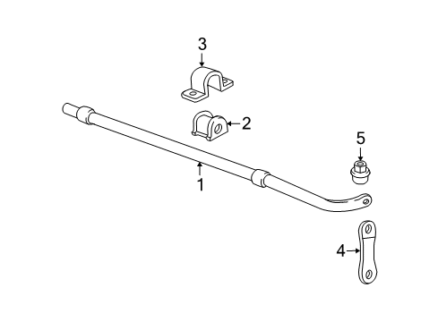 2008 Mercury Mountaineer Rear Suspension Components, Lower Control Arm, Stabilizer Bar Diagram