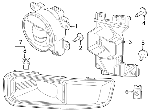 2024 Ford F-250 Super Duty Fog Lamps Diagram