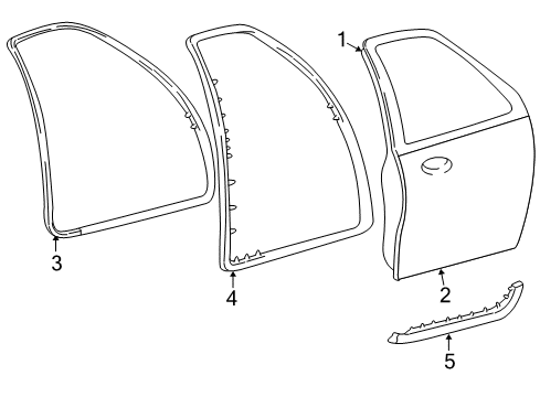 1999 Ford Expedition Door Assembly - Front Diagram for F75Z-7820124-AA