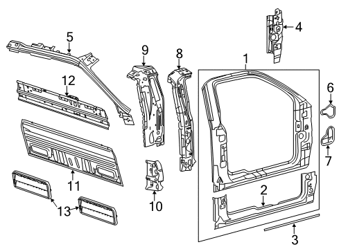 2012 Ford F-150 Aperture Panel, Back Panel Diagram