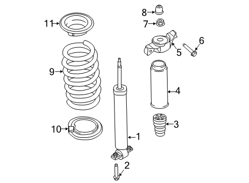 2020 Ford Edge Shocks & Components - Rear Diagram 2 - Thumbnail