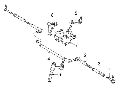 1999 Ford Expedition P/S Pump & Hoses, Steering Gear & Linkage Diagram