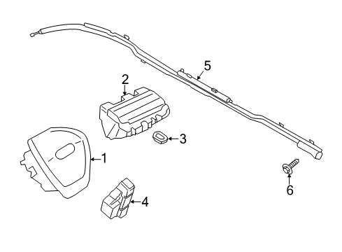 2016 Ford Transit Connect Air Bag Components Diagram