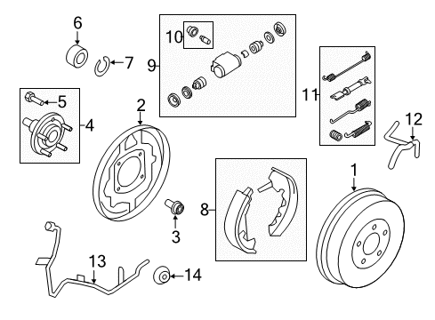 2012 Ford Escape Rear Brakes Diagram 1 - Thumbnail