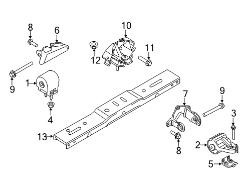 2015 Ford F-150 Engine & Trans Mounting Diagram 2 - Thumbnail