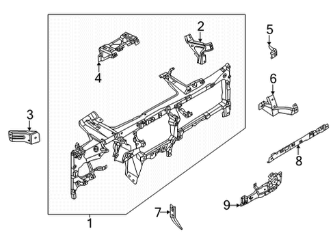 2022 Ford F-150 Instrument Panel Components Diagram 6 - Thumbnail