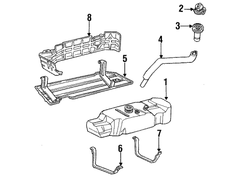 1996 Ford F-250 Fuel Tank Sender Assembly Diagram for F6TZ-9275-AA