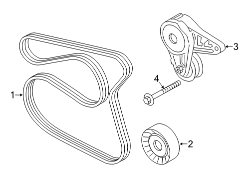 2018 Ford Fiesta Belts & Pulleys Diagram