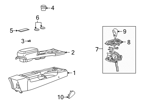 2002 Ford Thunderbird Console Diagram