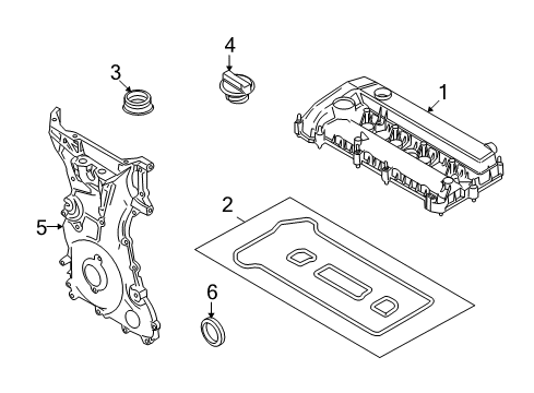 2012 Ford Fusion Valve & Timing Covers Diagram