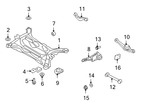 2010 Lincoln MKX Arm Assy - Rear Suspension Diagram for 7T4Z-5A649-AA