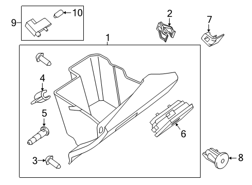 2023 Ford Transit Connect Glove Box Diagram