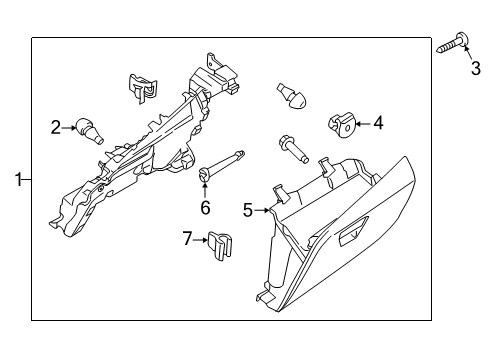 2020 Ford Transit-250 DOOR ASY - GLOVE COMPARTMENT Diagram for LK4Z-6106024-AA