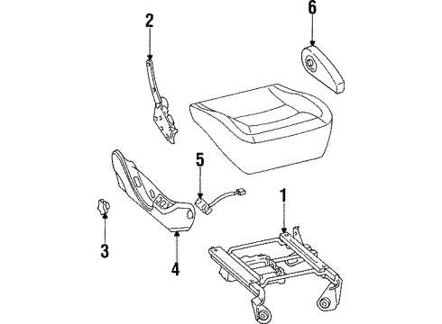 2000 Lincoln Navigator Front Seat Components Diagram