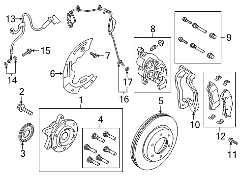 2023 Ford Ranger Front Brakes Diagram