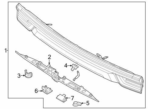 2024 Lincoln Navigator REFLECTOR ASY Diagram for NL7Z-13A565-A