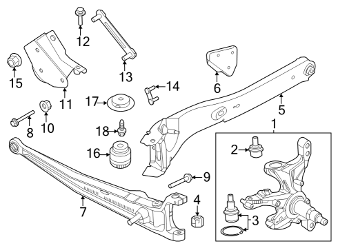 2023 Ford F-350 Super Duty NUT - ADJUSTING SCREW Diagram for -W520516-S440