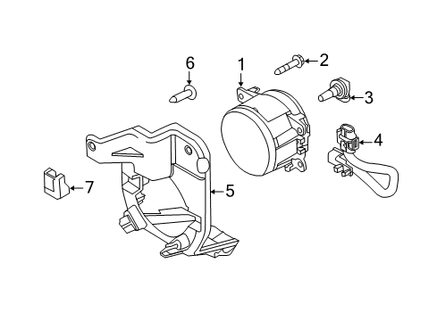 2013 Ford Police Interceptor Utility Bracket - Fog Lamp Diagram for BB5Z-15266-B