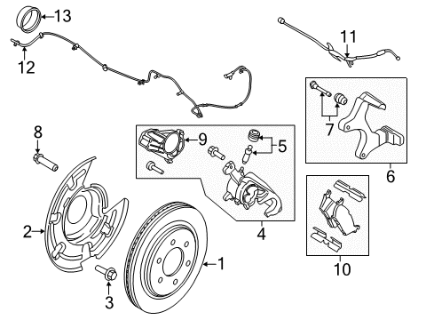 2018 Ford F-150 Brake Components, Brakes Diagram 5 - Thumbnail