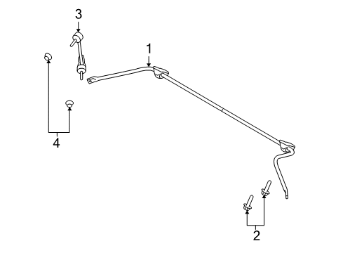 2009 Ford Taurus X Rear Suspension, Control Arm Diagram 1 - Thumbnail