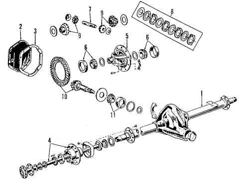 2006 Ford E-250 Rear Axle, Differential, Propeller Shaft Diagram