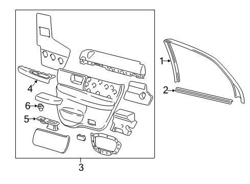 2001 Mercury Sable Rear Door Diagram 5 - Thumbnail