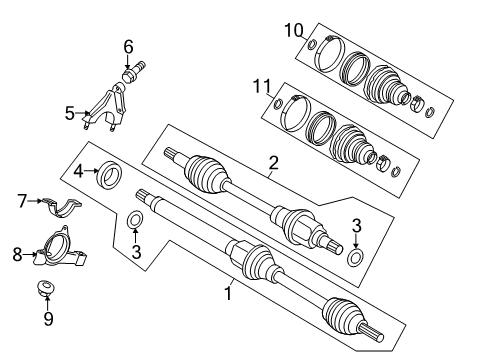 2017 Ford Fiesta Drive Axles - Front Diagram 2 - Thumbnail