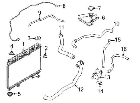 2015 Ford Fiesta Radiator & Components Diagram 1 - Thumbnail