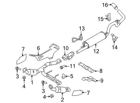 2009 Ford F-150 Catalytic Converter Diagram for AL3Z-5E212-F