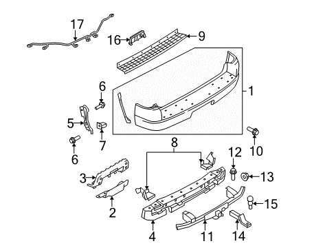 2007 Ford Explorer Sensor - Parking Aid System Diagram for 9L2Z-15K859-A