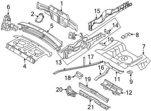 2007 Ford Mustang Rear Body Diagram 1 - Thumbnail